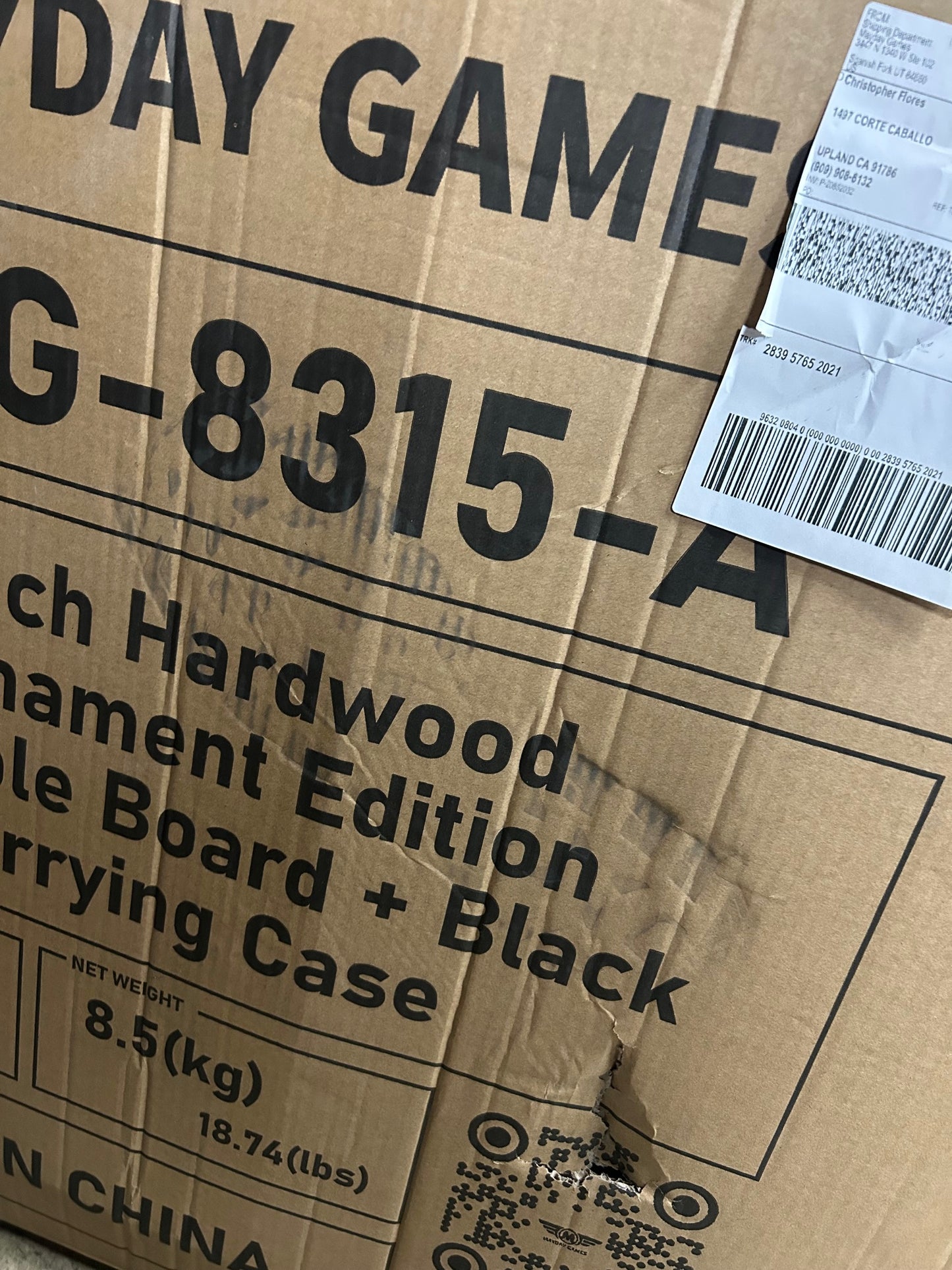 Beech Hardwood Tournament Edition Crokinole Board (2024)+ Black Carrying Case RETURN #0152