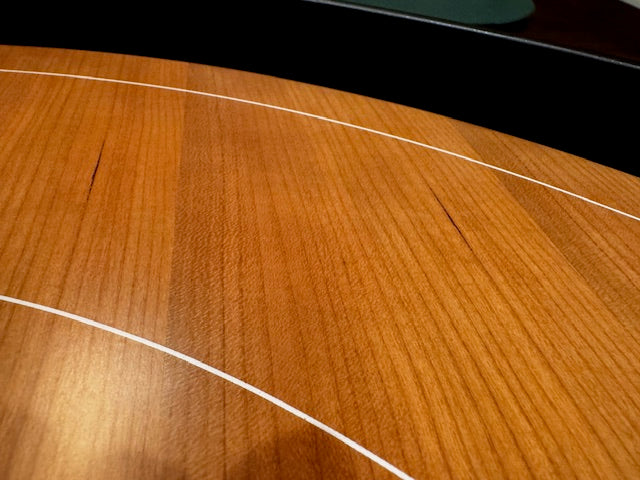 IMPERFECT/RETURNED: Elite Cherry Crokinole Board + Elite Black Carrying Case - MDG-8346-A-17