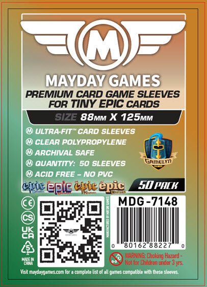 "Tiny Epic Kingdoms" Compatible Card Sleeves (88x125mm)