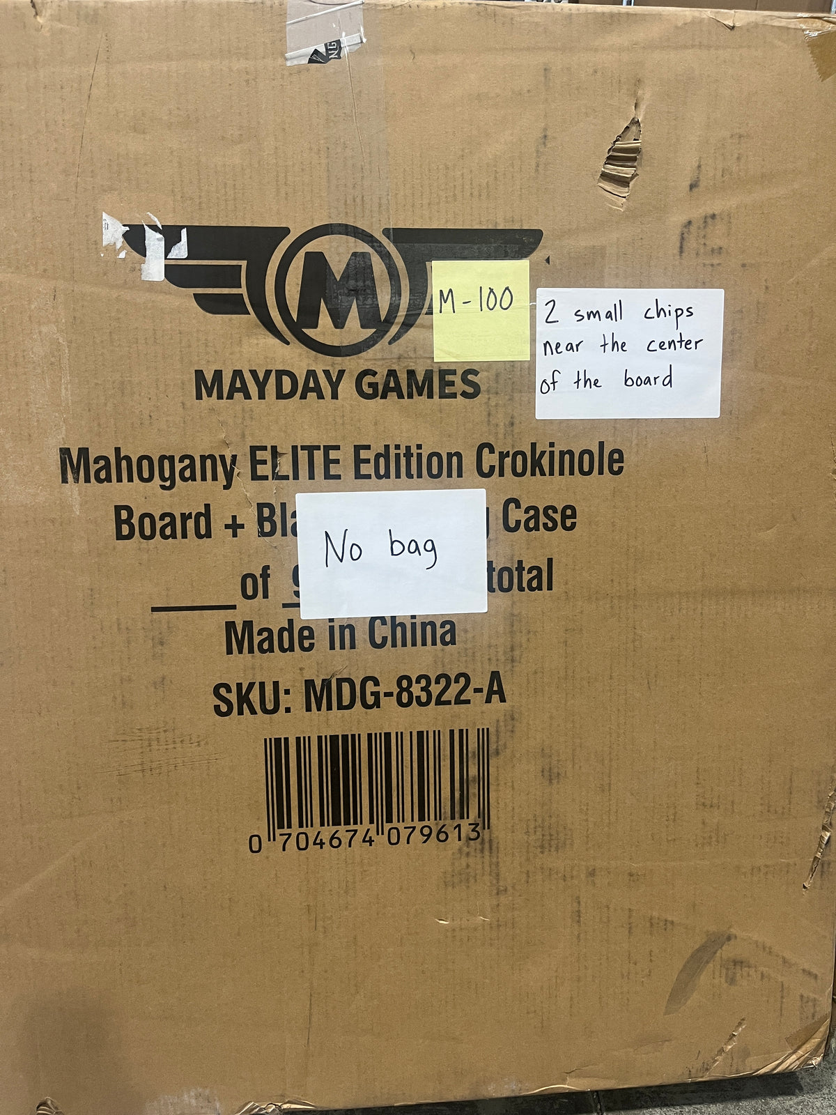 Imperfect/Returned Mahogany ELITE Edition Crokinole Board Red Ditch MDG-8322-M100