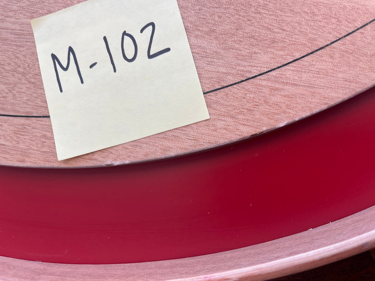 Imperfect/Returned Mahogany ELITE Edition Crokinole Board Red Ditch + Bag MDG-8322-A-M102