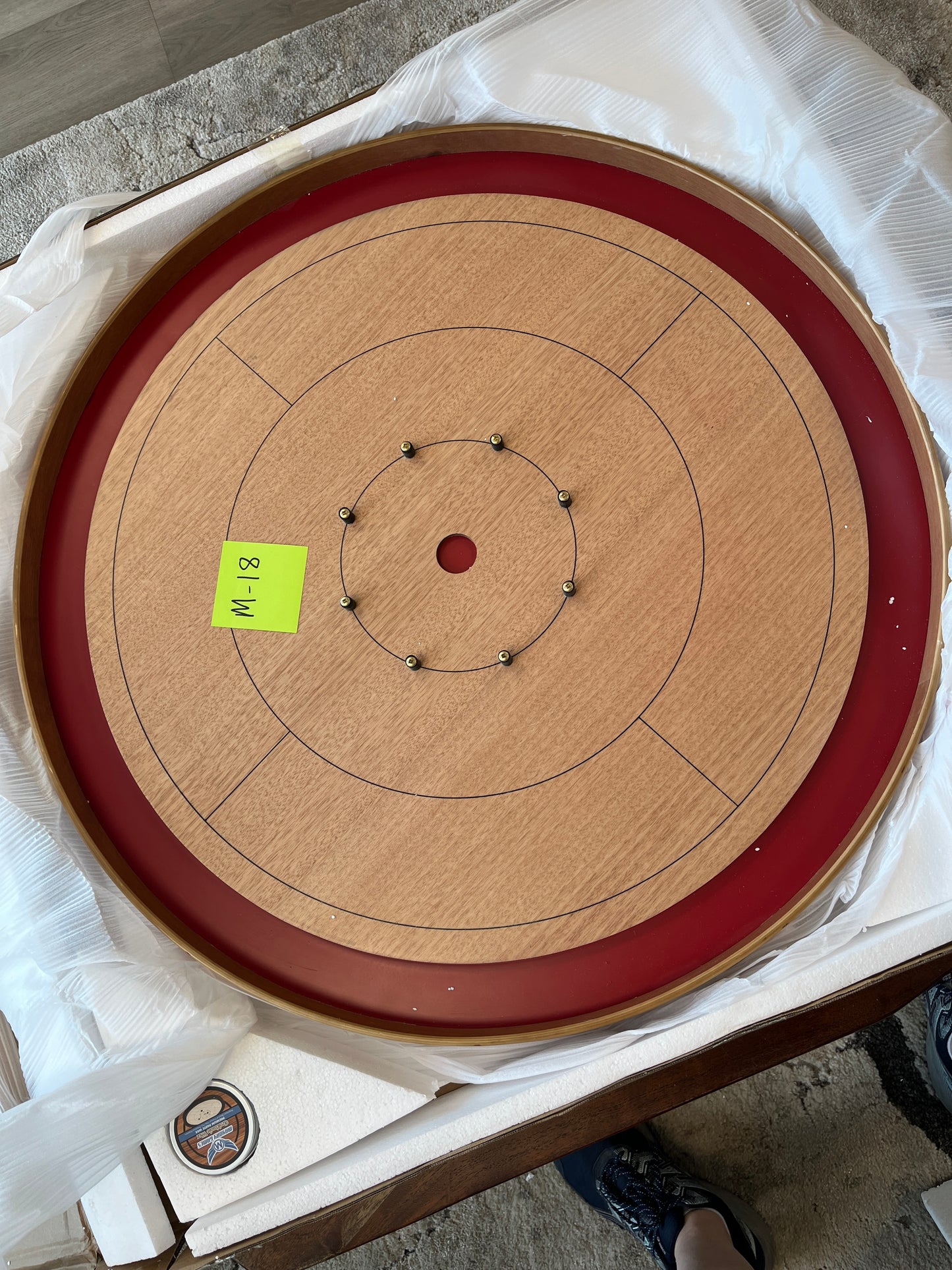 Imperfect/Returned Mahogany ELITE Edition Crokinole Board 2025 MDG-8322-M18