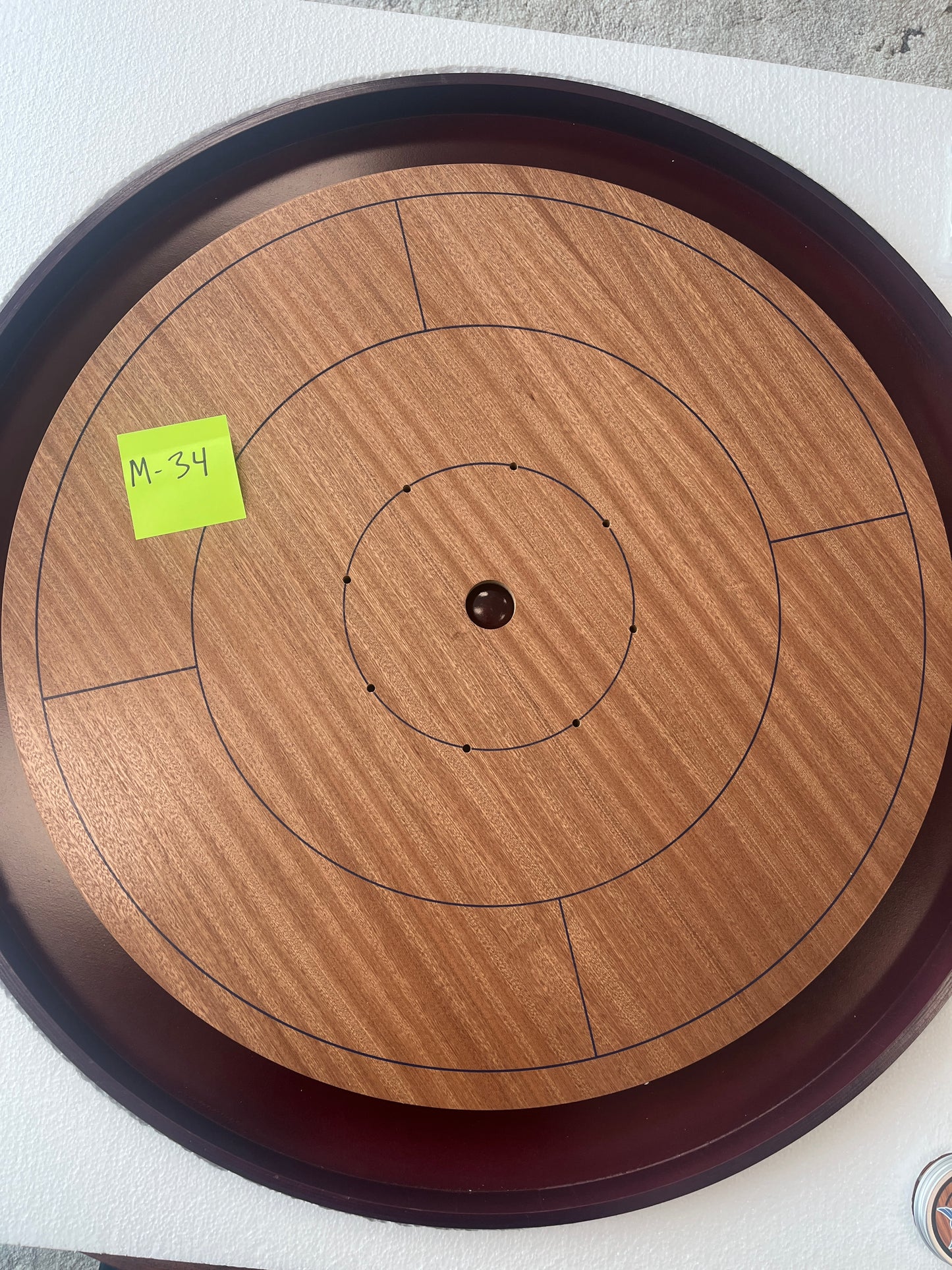 Imperfect/Returned Mahogany Tournament Edition Crokinole Board 2024 MDG-8314-M34