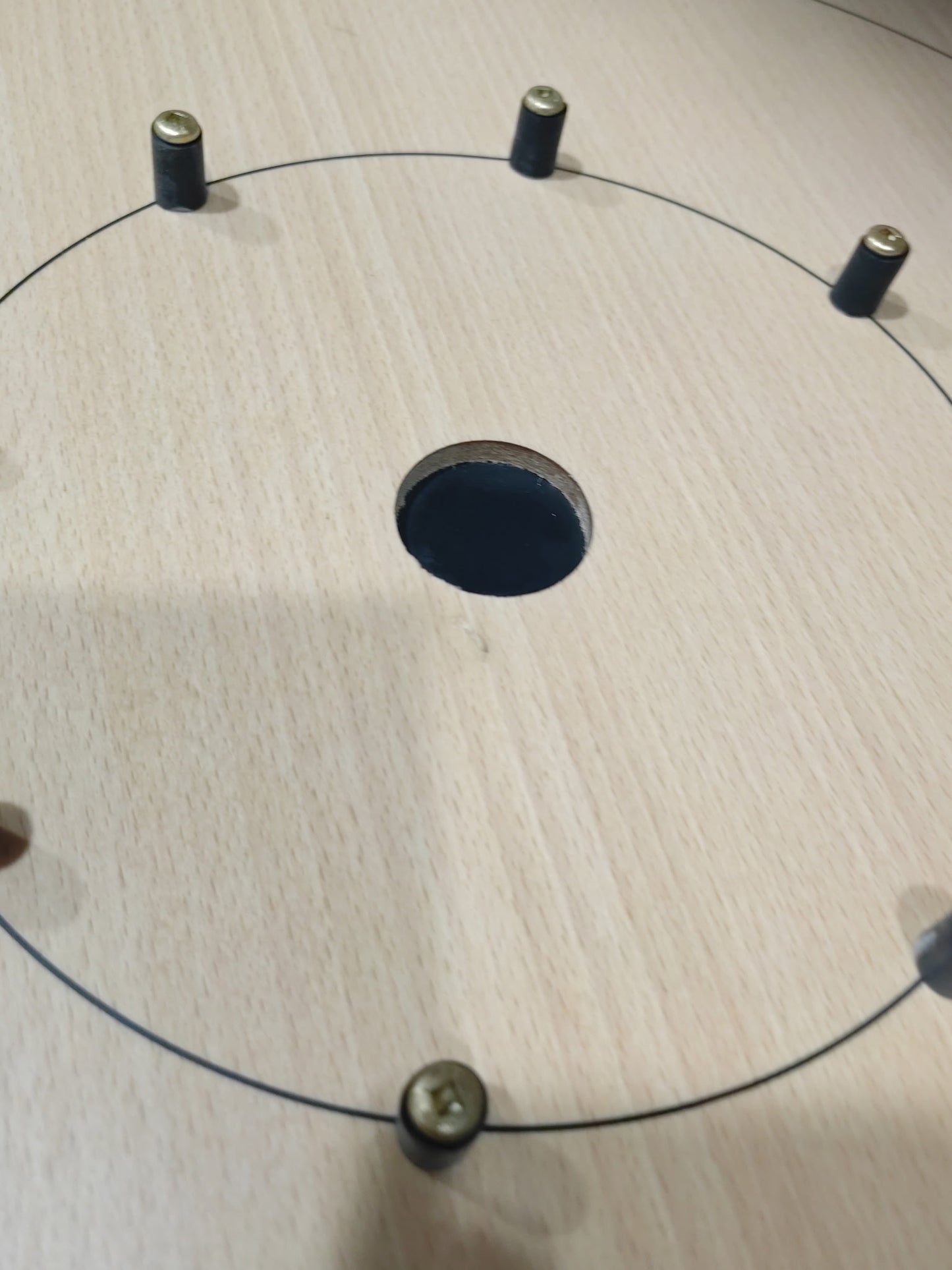 IMPERFECT/RETURNED: Beech ELITE Edition Crokinole Board Black Ditch + Black Bag MDG-8323-A-M61