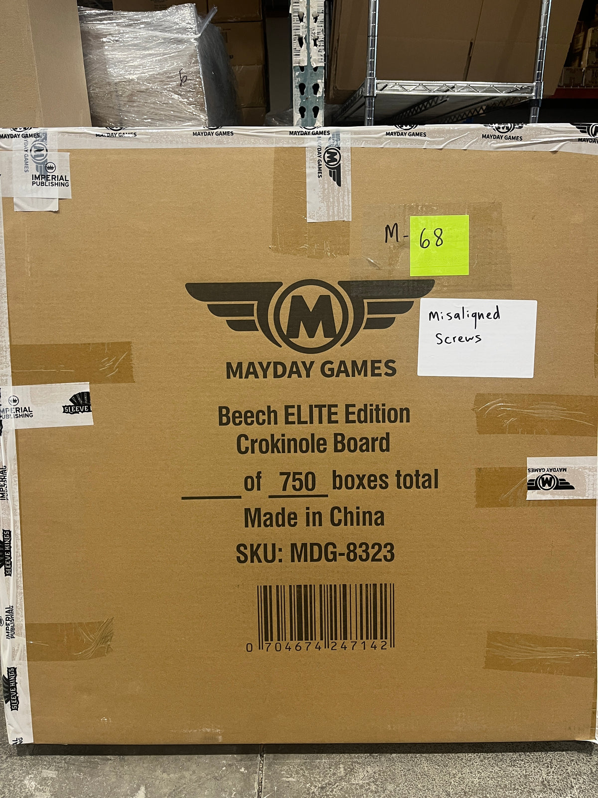 IMPERFECT/RETURNED: Beech ELITE Edition Crokinole Board Black Ditch MDG-8323-M68