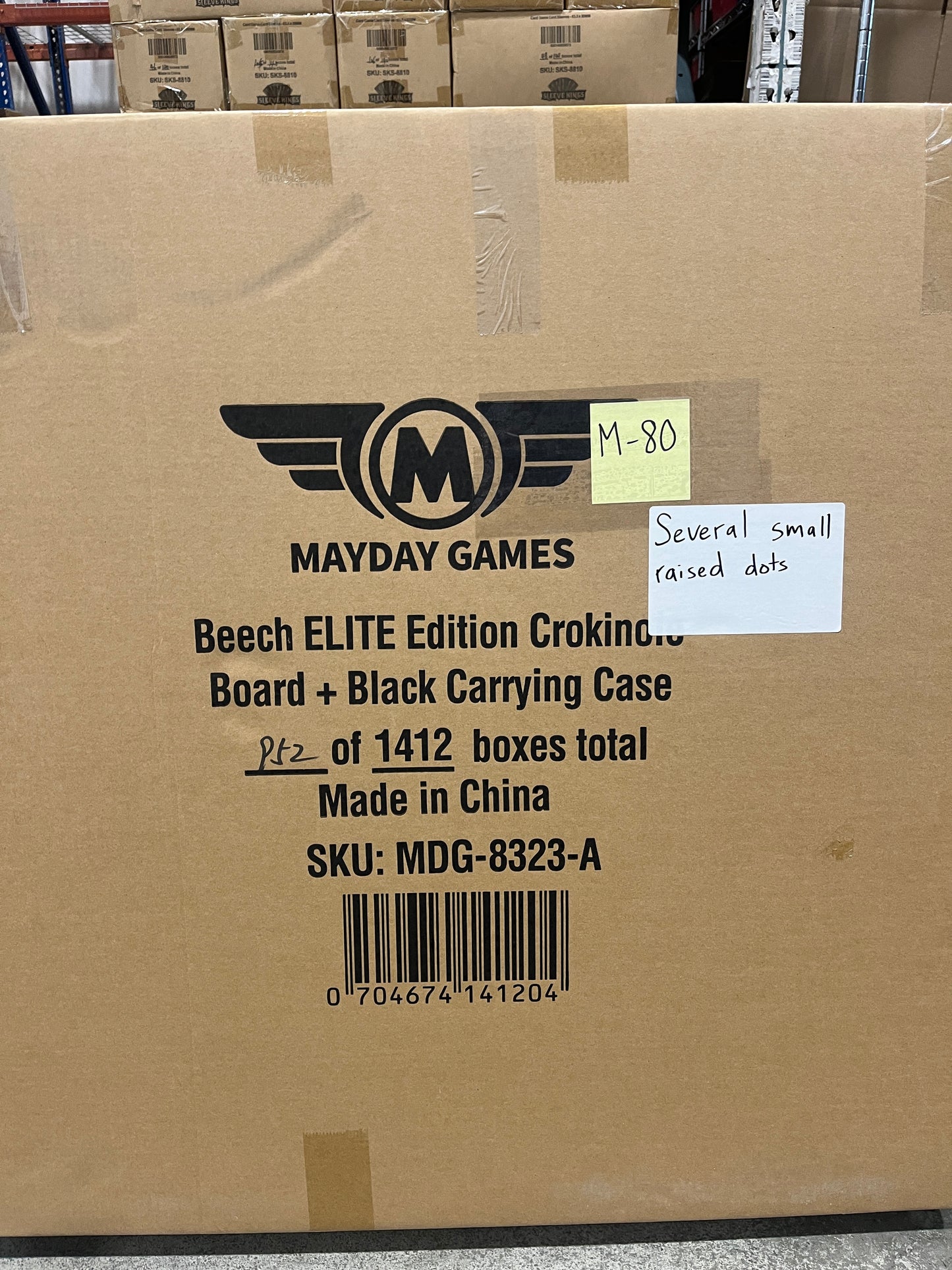 IMPERFECT/RETURNED: Beech ELITE Edition Crokinole Board Black Ditch + Black Bag MDG-8323-A-M80