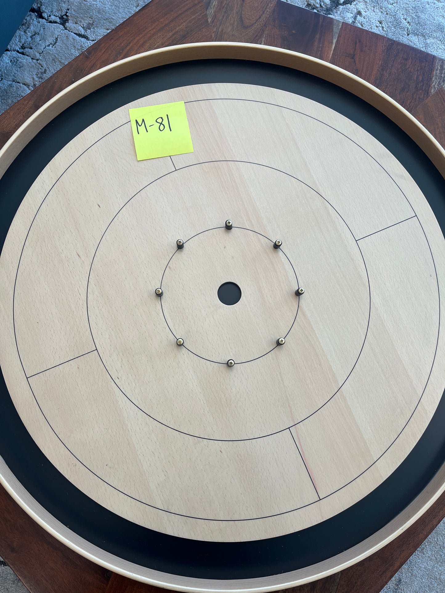 IMPERFECT/RETURNED: Beech ELITE Edition Crokinole Board Black Ditch + Black Bag MDG-8323-A-M81