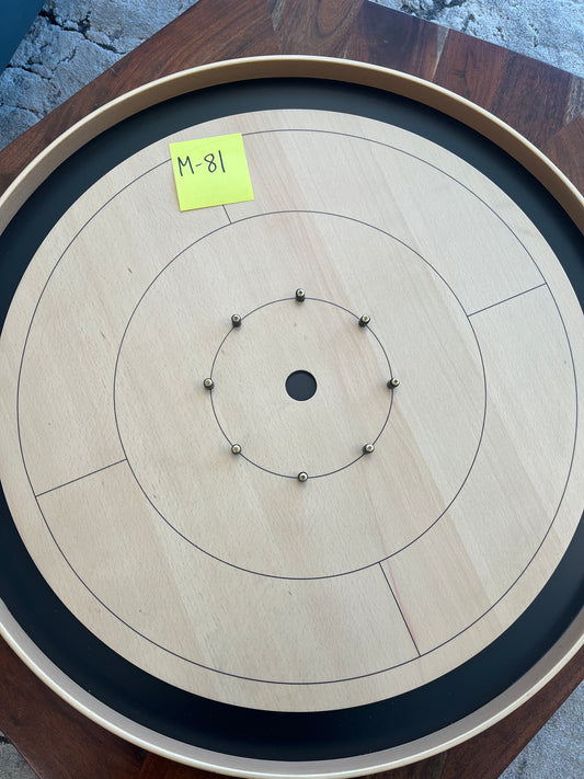 IMPERFECT/RETURNED: Beech ELITE Edition Crokinole Board Black Ditch + Black Bag MDG-8323-A-M81