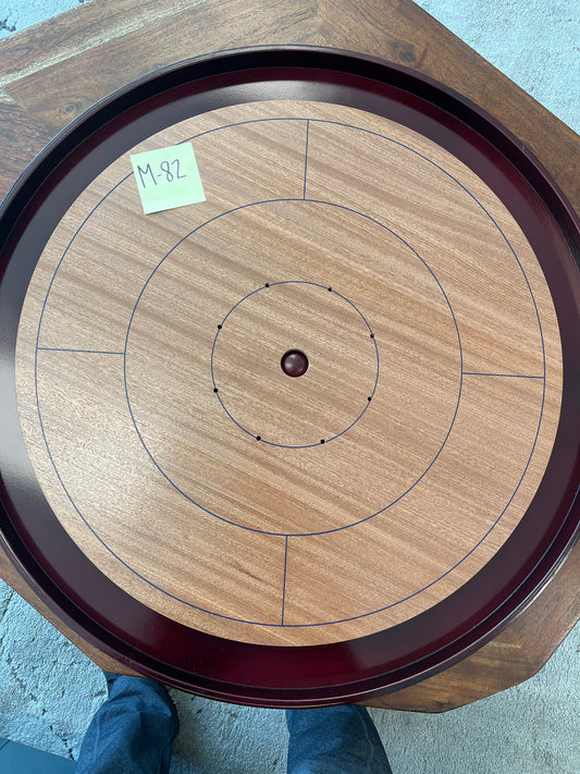 Imperfect/Returned Mahogany Tournament Edition Crokinole Board + Black Bag MDG-8314-A M82