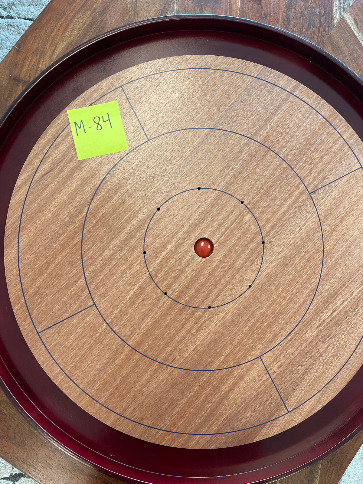 Imperfect/Returned Mahogany Tournament Edition Crokinole Board + Black Bag MDG-8314-A M84