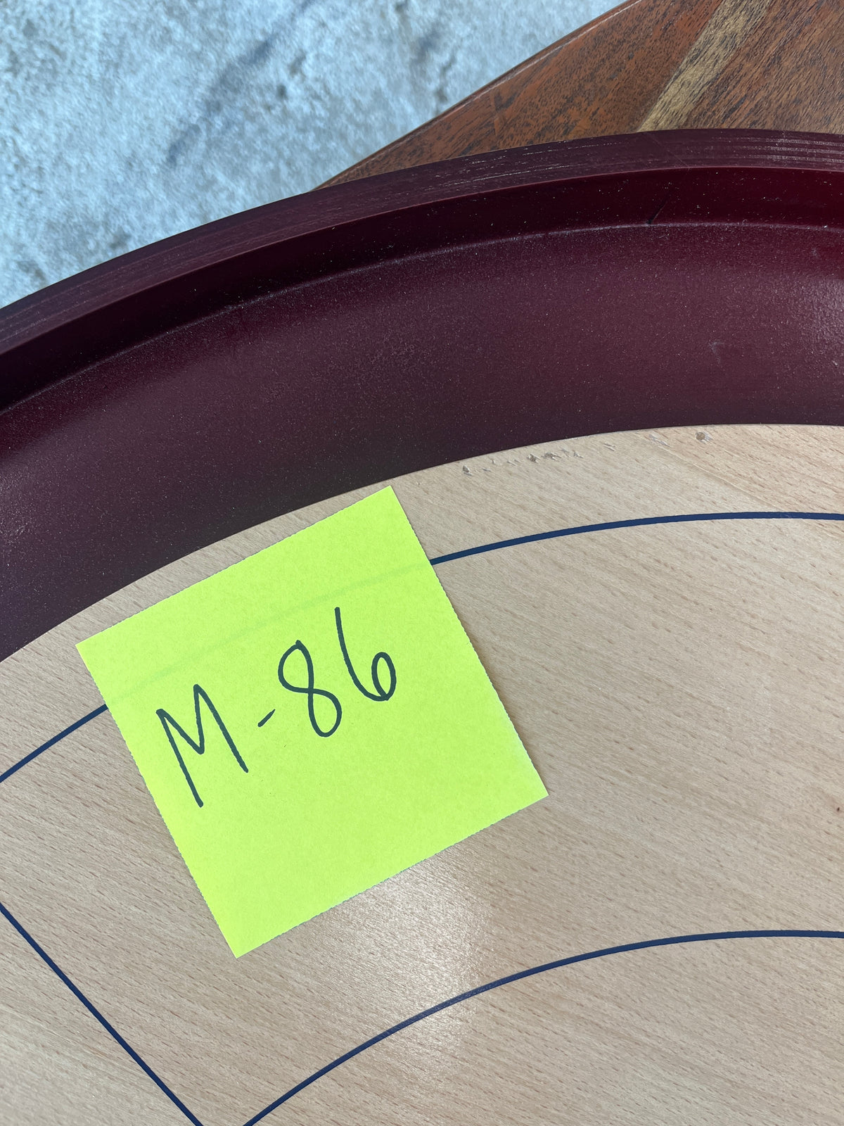 IMPERFECT/RETURNED: Beech Tournament Edition Crokinole Board + Black Carrying Case - MDG-8315-A M86
