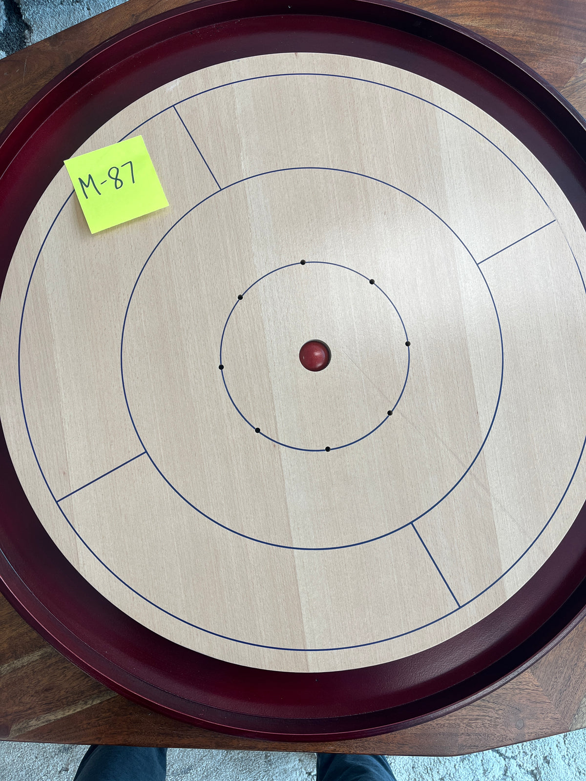 IMPERFECT/RETURNED: Beech Tournament Edition Crokinole Board + Black Carrying Case - MDG-8315-A M87