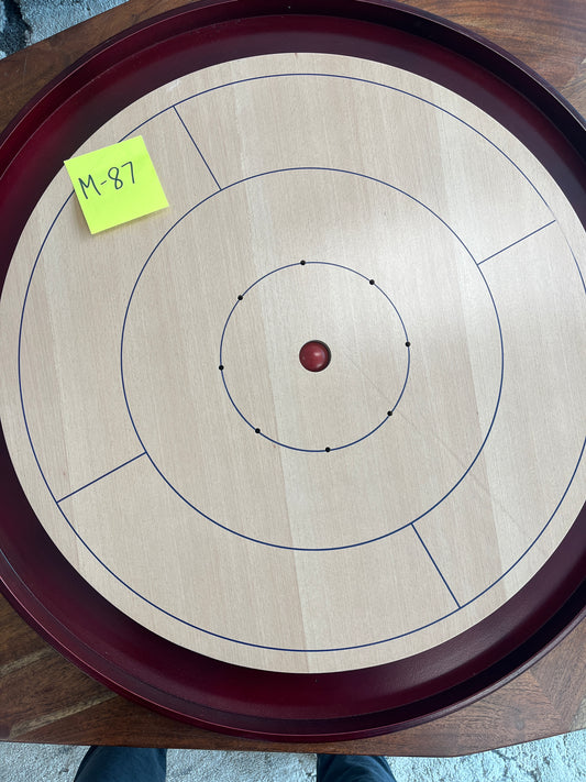IMPERFECT/RETURNED: Beech Tournament Edition Crokinole Board + Black Carrying Case - MDG-8315-A M87