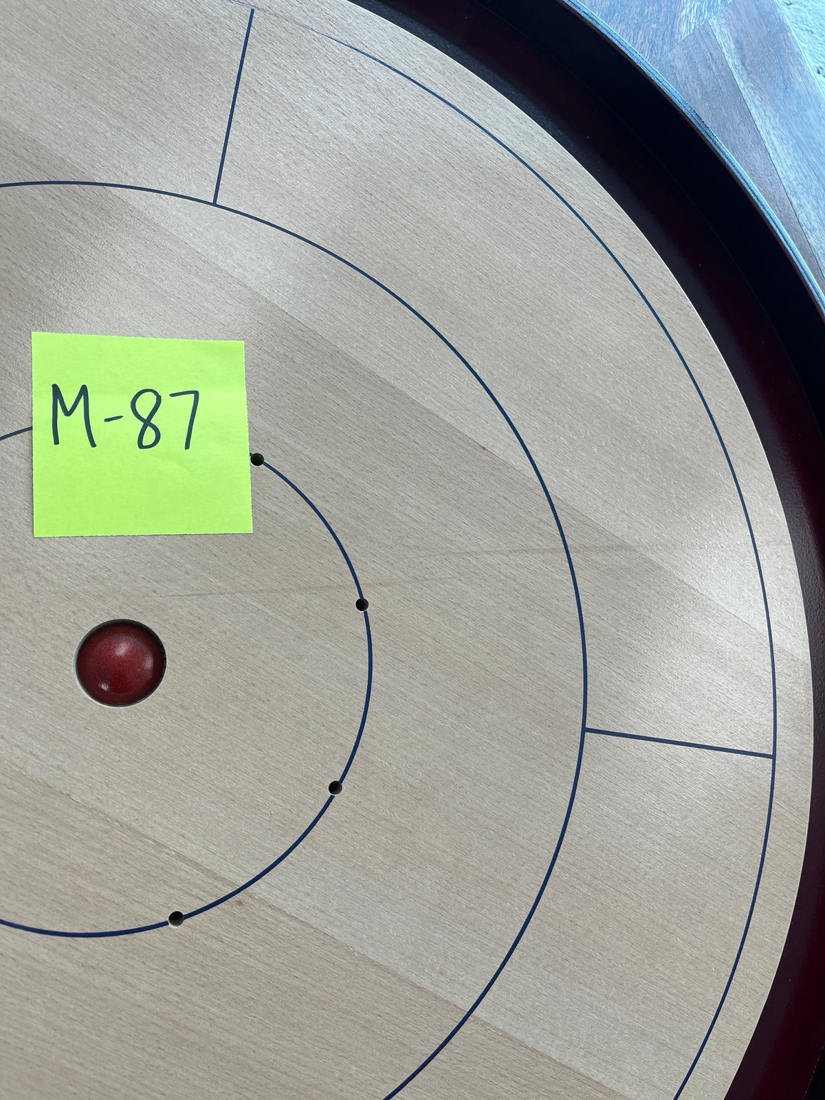 IMPERFECT/RETURNED: Beech Tournament Edition Crokinole Board + Black Carrying Case - MDG-8315-A M87
