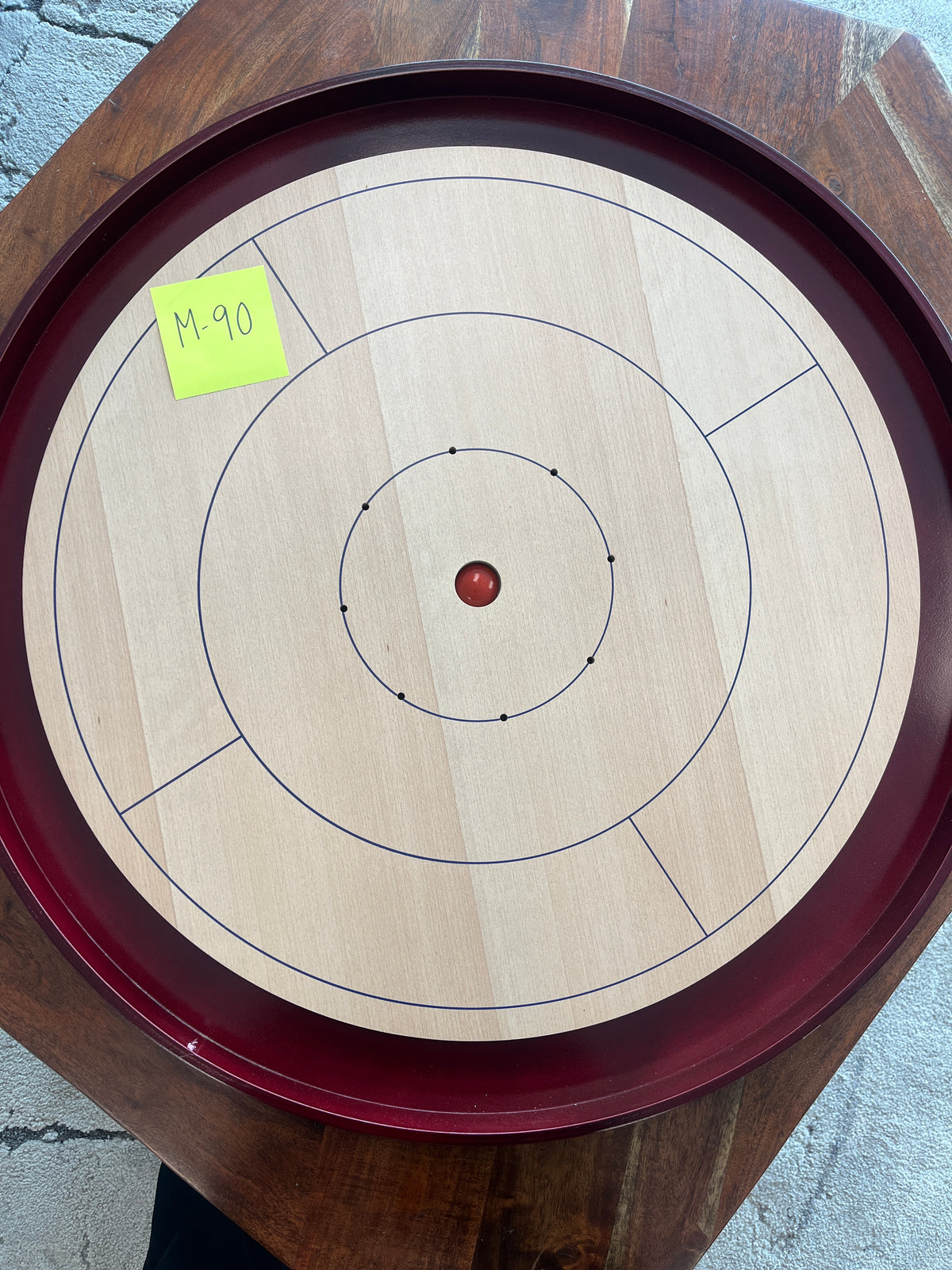 IMPERFECT/RETURNED: Beech Tournament Edition Crokinole Board + Black Carrying Case - MDG-8315-A M90