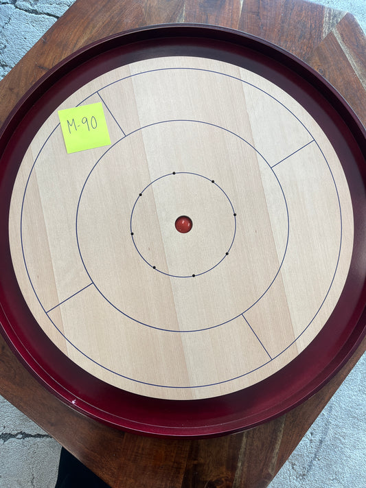 IMPERFECT/RETURNED: Beech Tournament Edition Crokinole Board + Black Carrying Case - MDG-8315-A M90