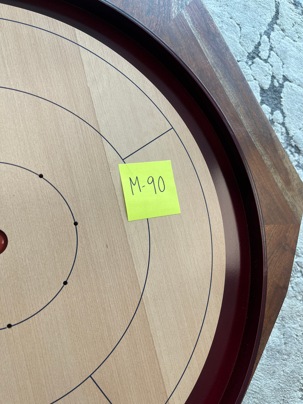 IMPERFECT/RETURNED: Beech Tournament Edition Crokinole Board + Black Carrying Case - MDG-8315-A M90