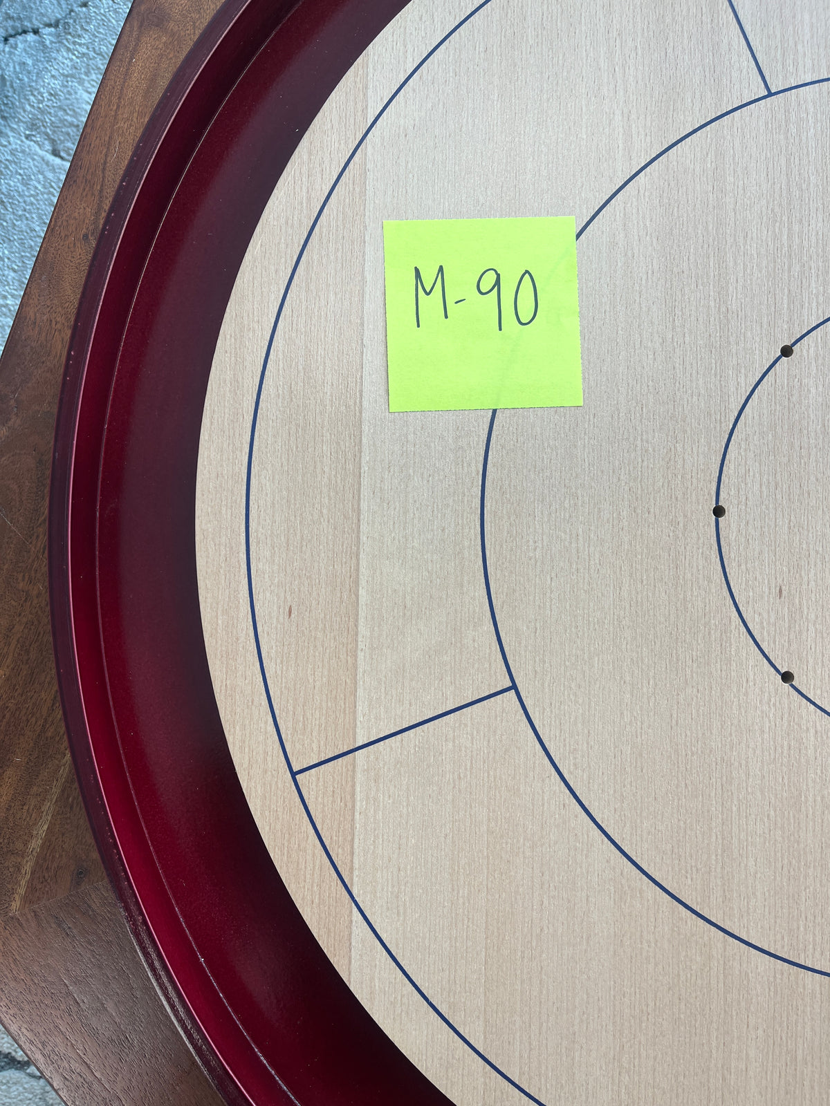 IMPERFECT/RETURNED: Beech Tournament Edition Crokinole Board + Black Carrying Case - MDG-8315-A M90
