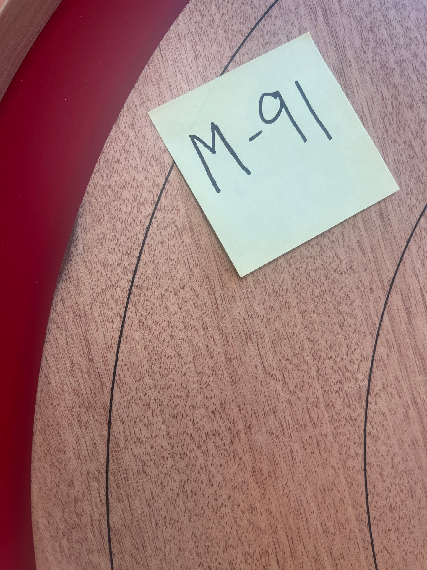 Imperfect/Returned Mahogany ELITE Edition Crokinole Board Red Ditch + Bag MDG-8322-A-M91