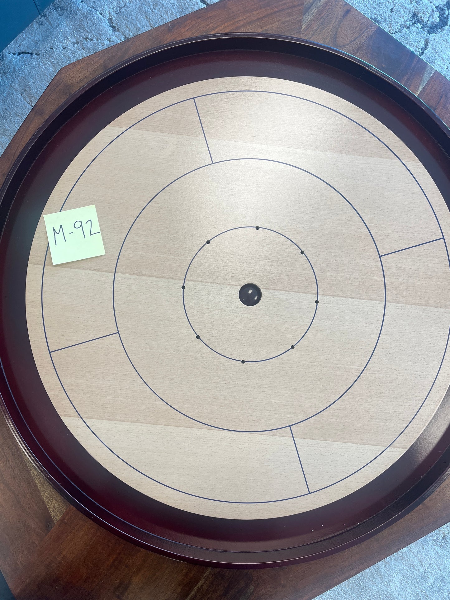 IMPERFECT/RETURNED: Beech Tournament Edition Crokinole Board + Black Carrying Case - MDG-8315-A M92