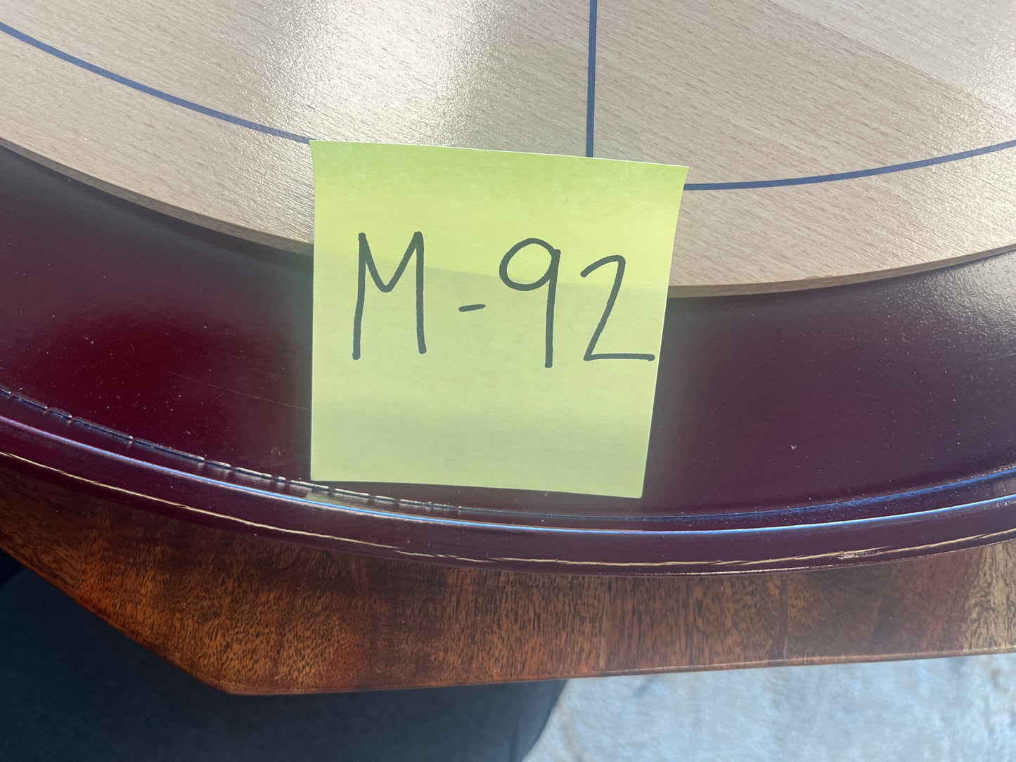 IMPERFECT/RETURNED: Beech Tournament Edition Crokinole Board + Black Carrying Case - MDG-8315-A M92