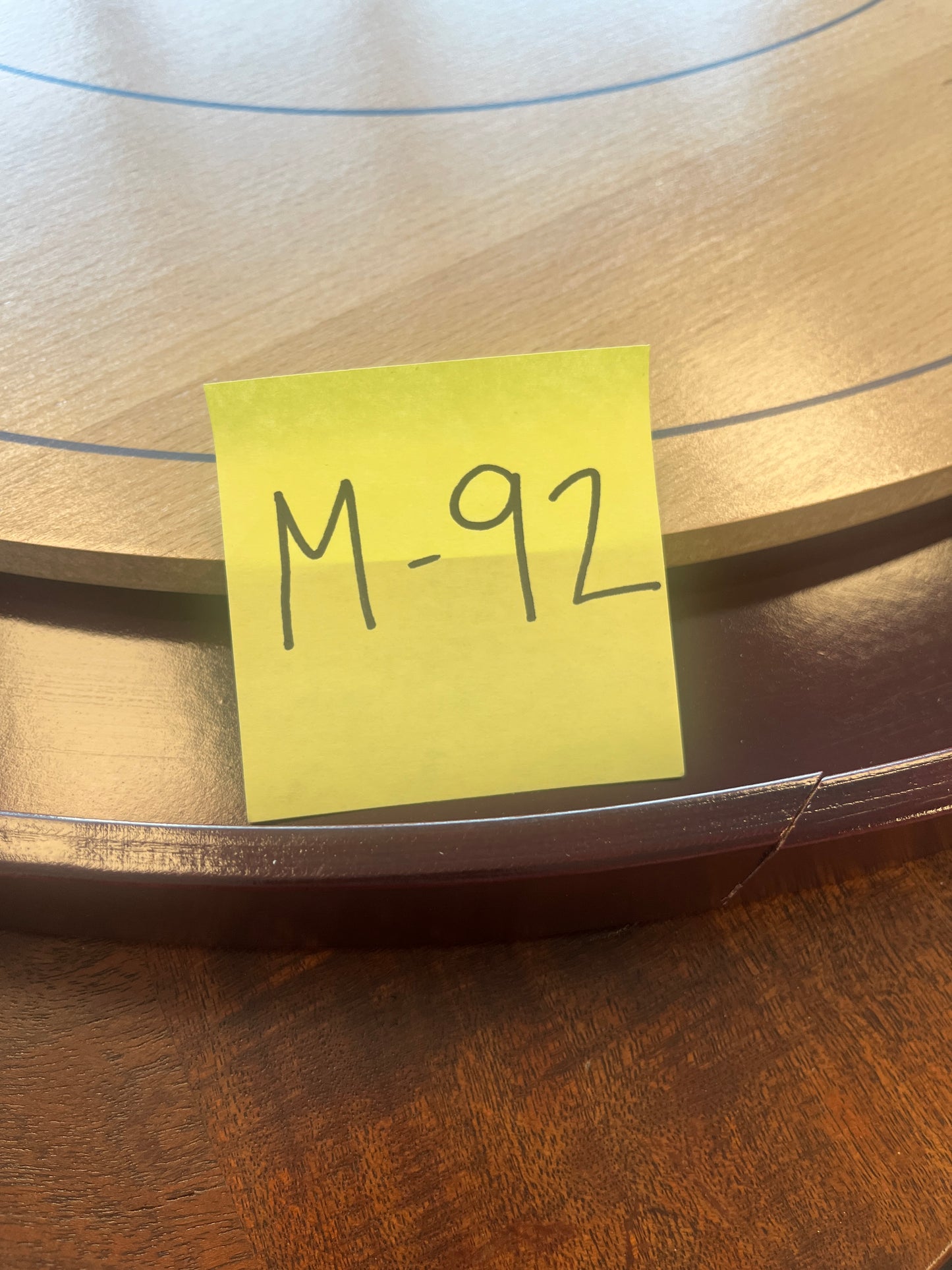 IMPERFECT/RETURNED: Beech Tournament Edition Crokinole Board + Black Carrying Case - MDG-8315-A M92