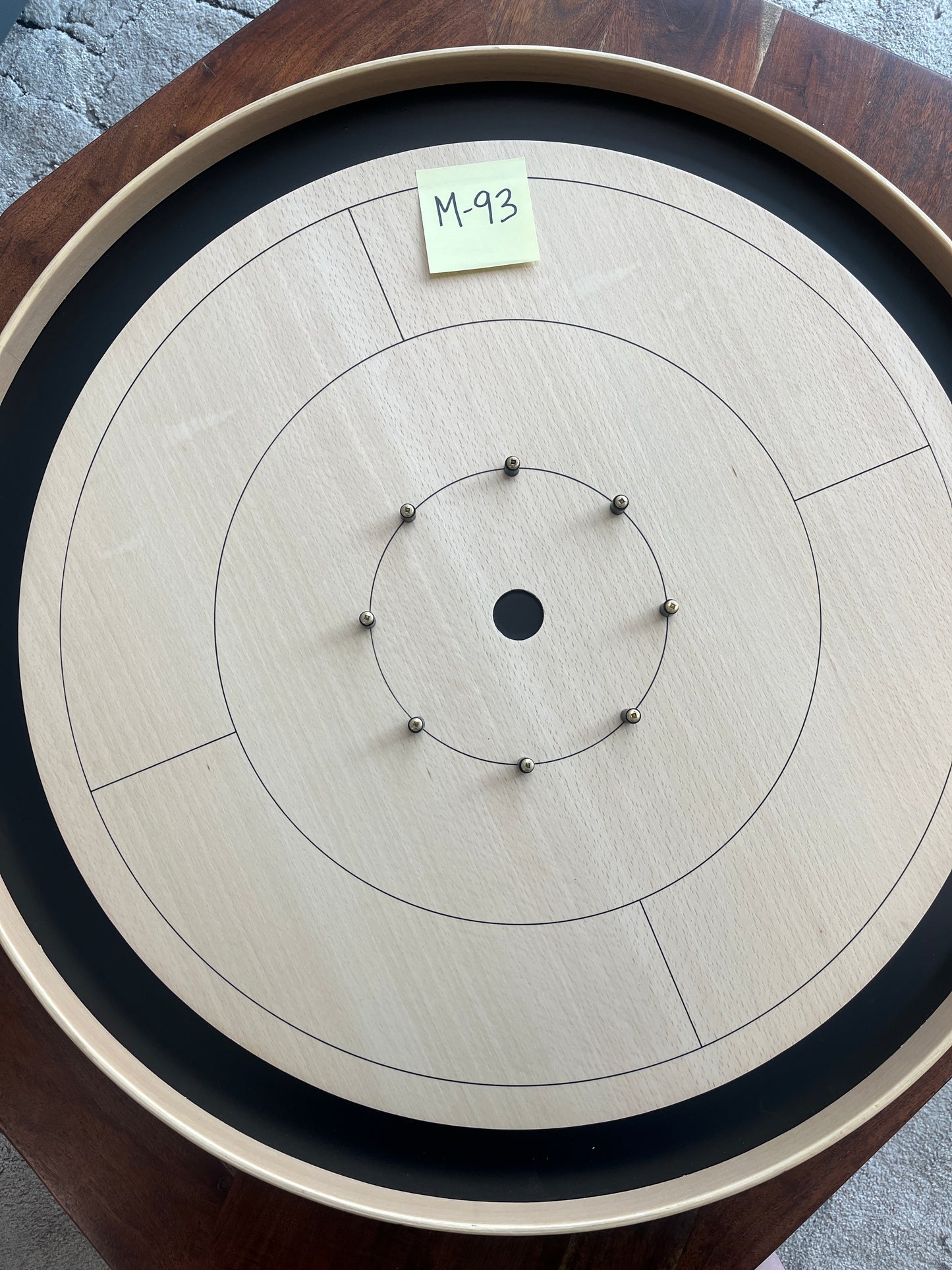 IMPERFECT/RETURNED: Beech ELITE Edition Crokinole Board Black Ditch + Black Bag MDG-8323-A-M93
