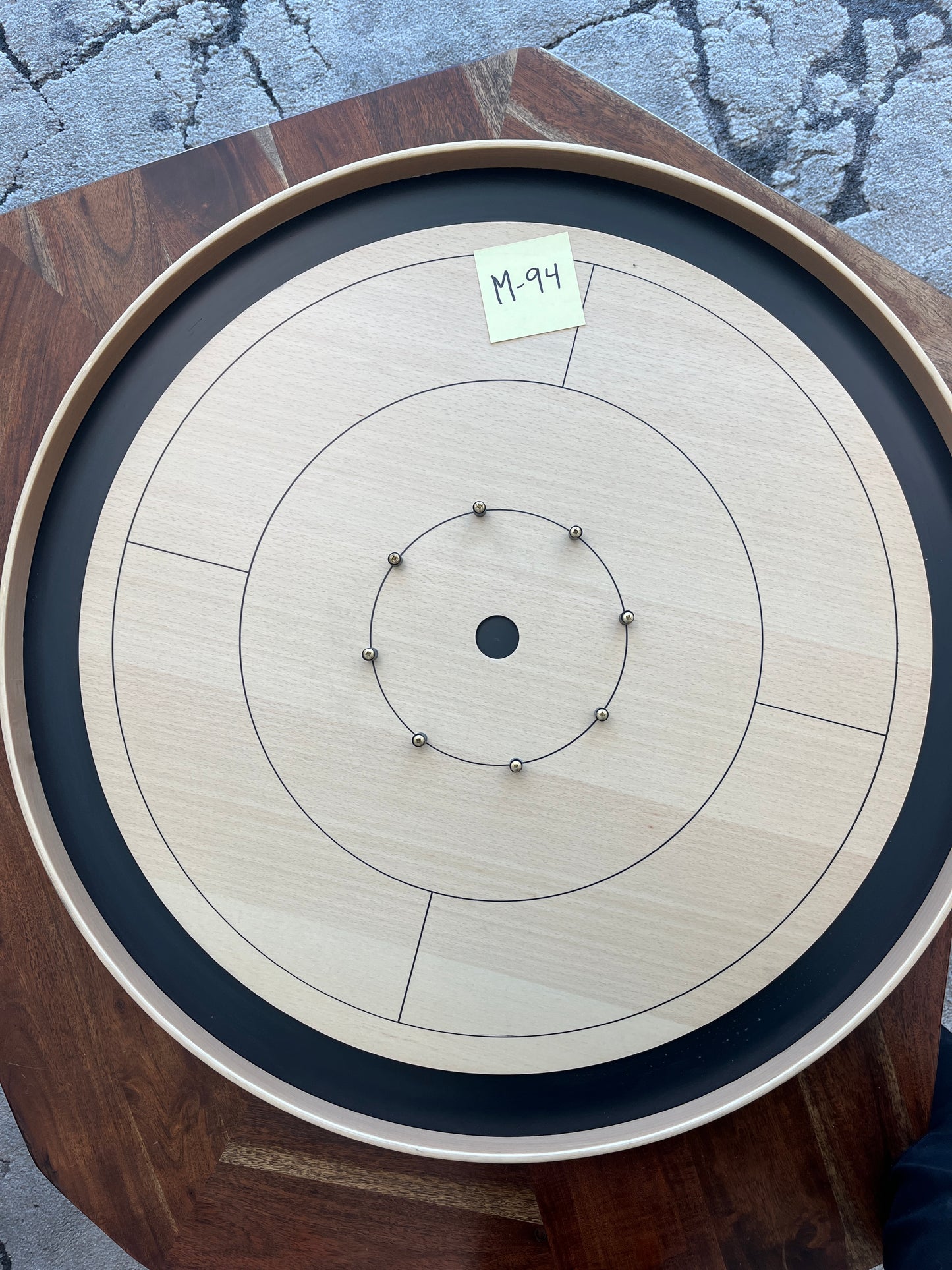 IMPERFECT/RETURNED: Beech ELITE Edition Crokinole Board Black Ditch + Black Bag MDG-8323-A-M94