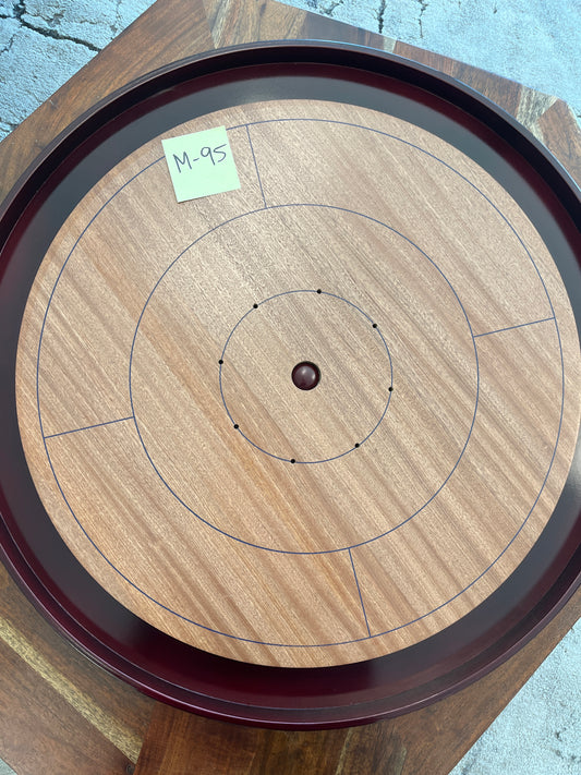 Imperfect/Returned Mahogany Tournament Edition Crokinole Board + Black Bag MDG-8314-A M95