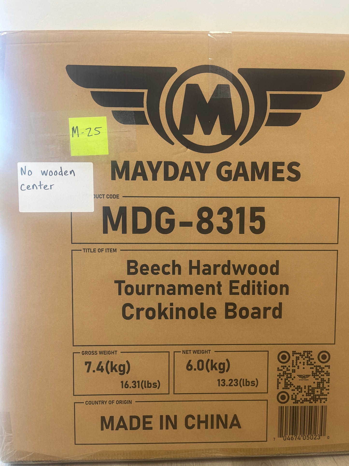 Imperfect/Returned Beech Tournament Edition Crokinole Board 2024 MDG-8315 M25