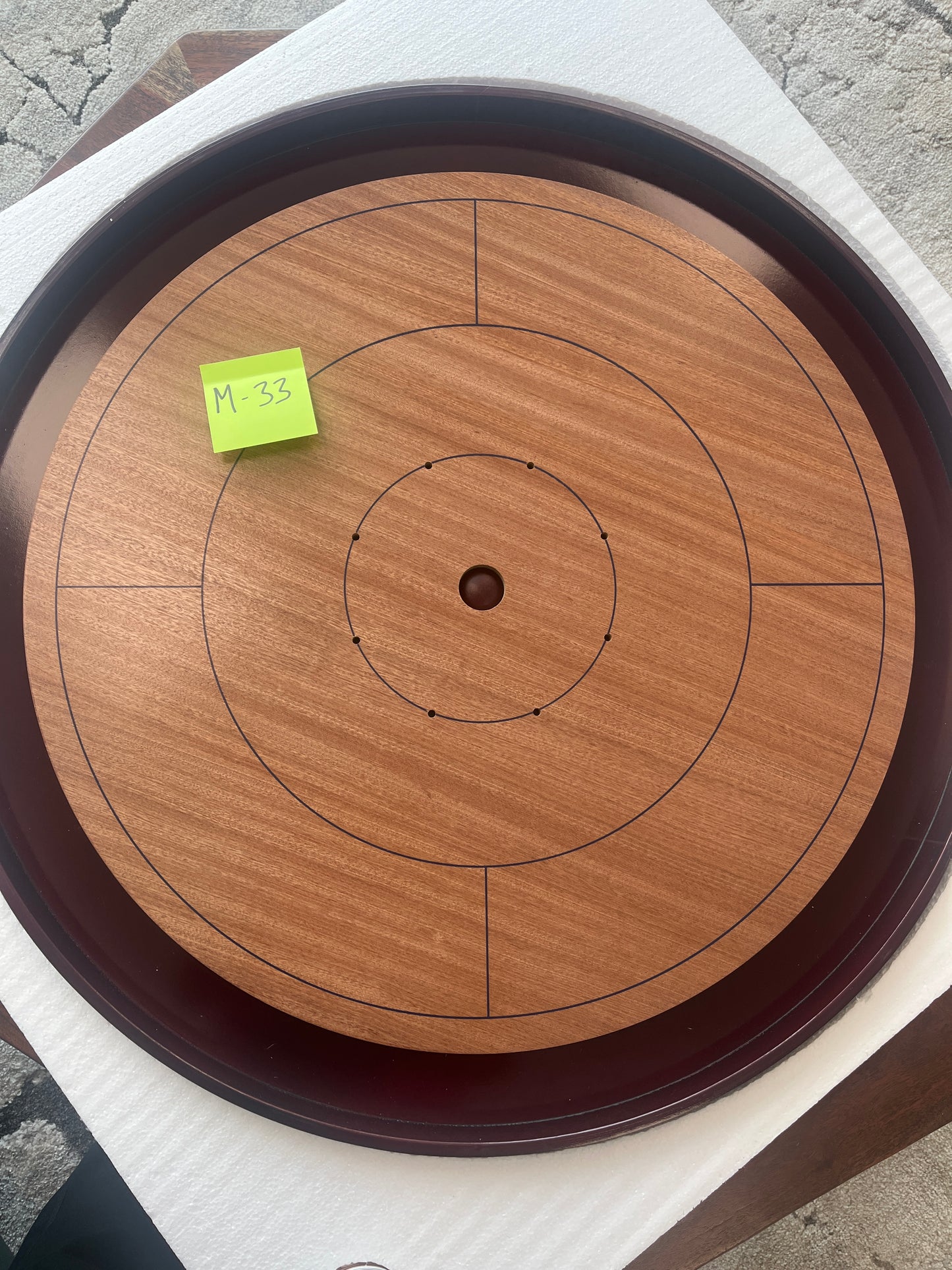 Imperfect/Returned Mahogany Tournament Edition Crokinole Board 2024 MDG-8314-M33