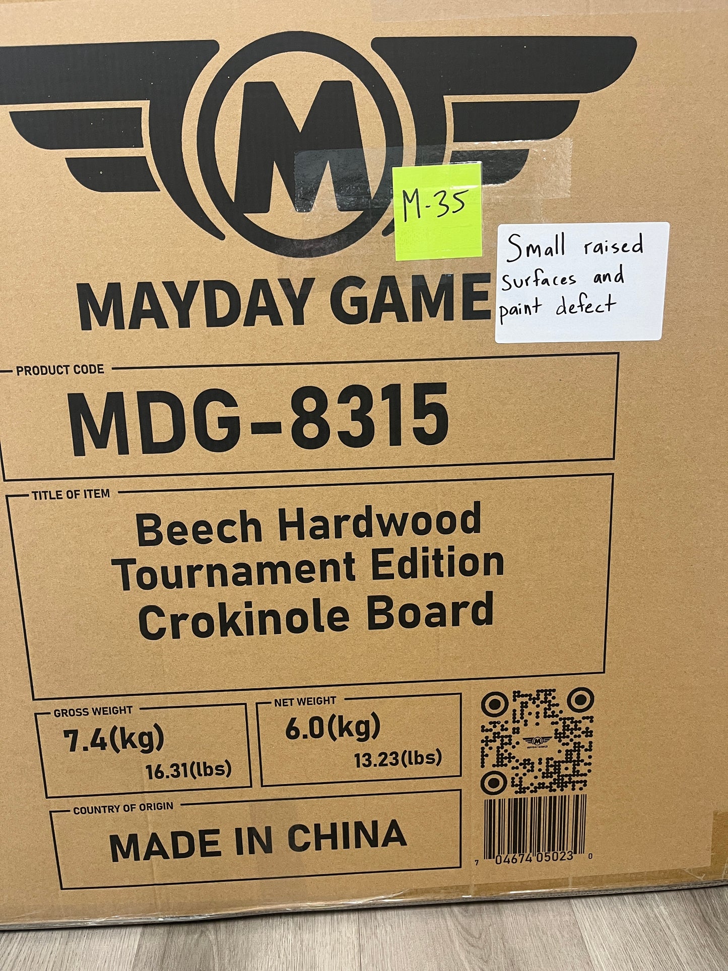 Imperfect/Returned Beech Tournament Edition Crokinole Board 2024 MDG-8315 M35