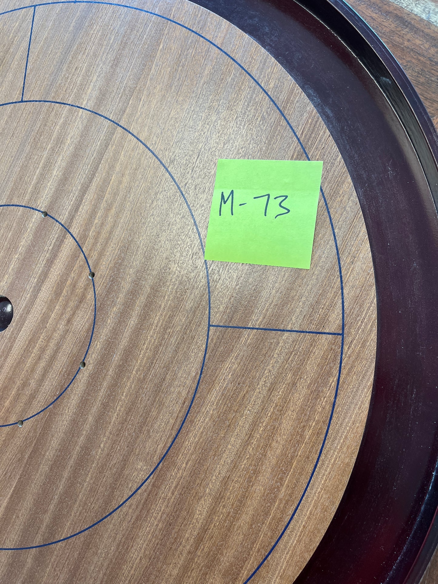 Imperfect/Returned Mahogany Tournament Edition Crokinole Board + Black Bag MDG-8314-A M73