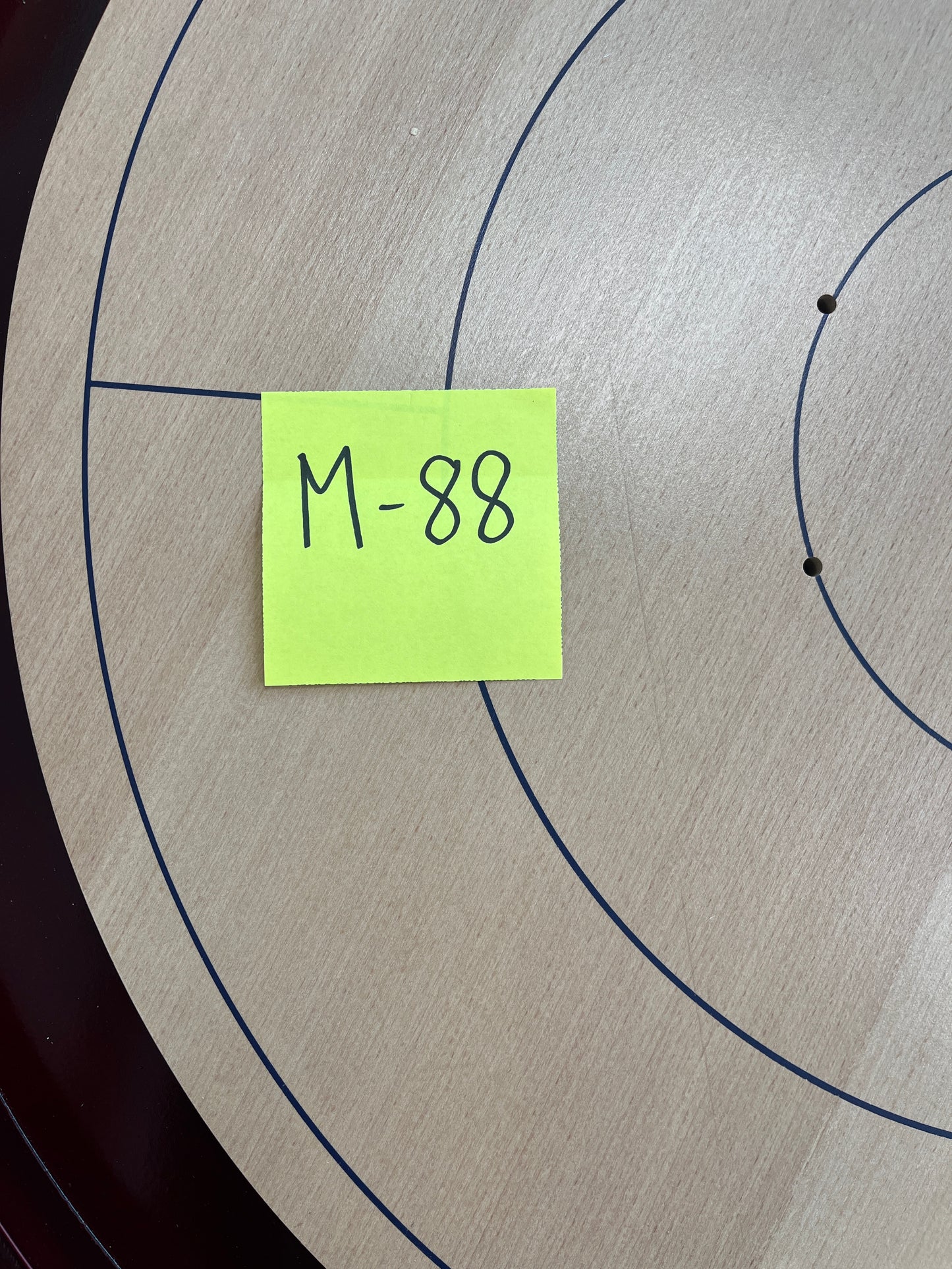 IMPERFECT/RETURNED: Beech Tournament Edition Crokinole Board + Black Carrying Case - MDG-8315-A M88