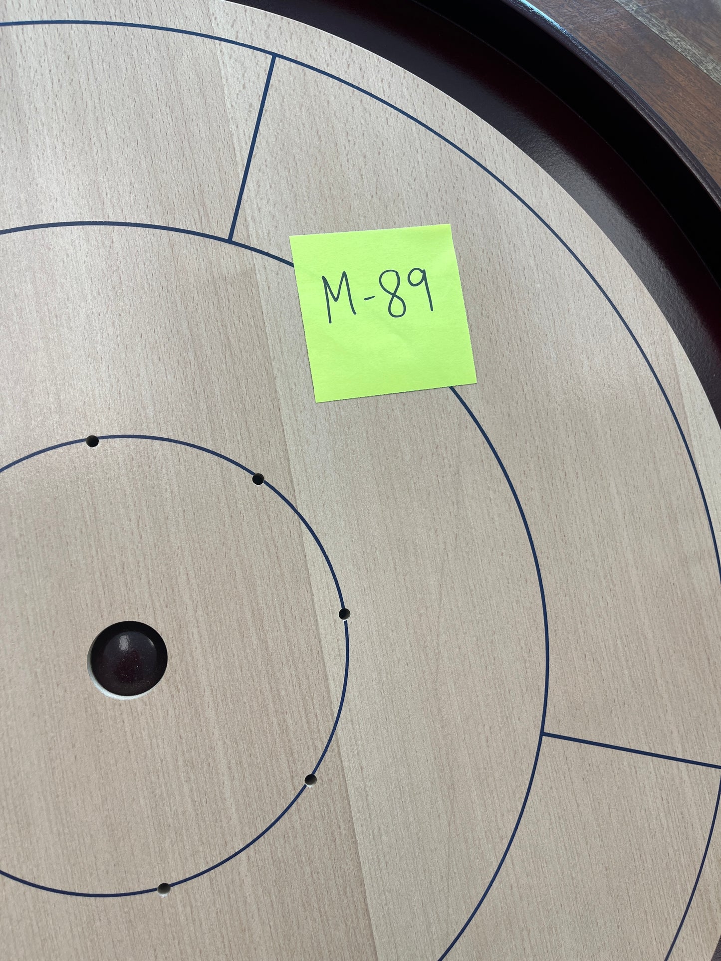 IMPERFECT/RETURNED: Beech Tournament Edition Crokinole Board + Black Carrying Case - MDG-8315-A M89