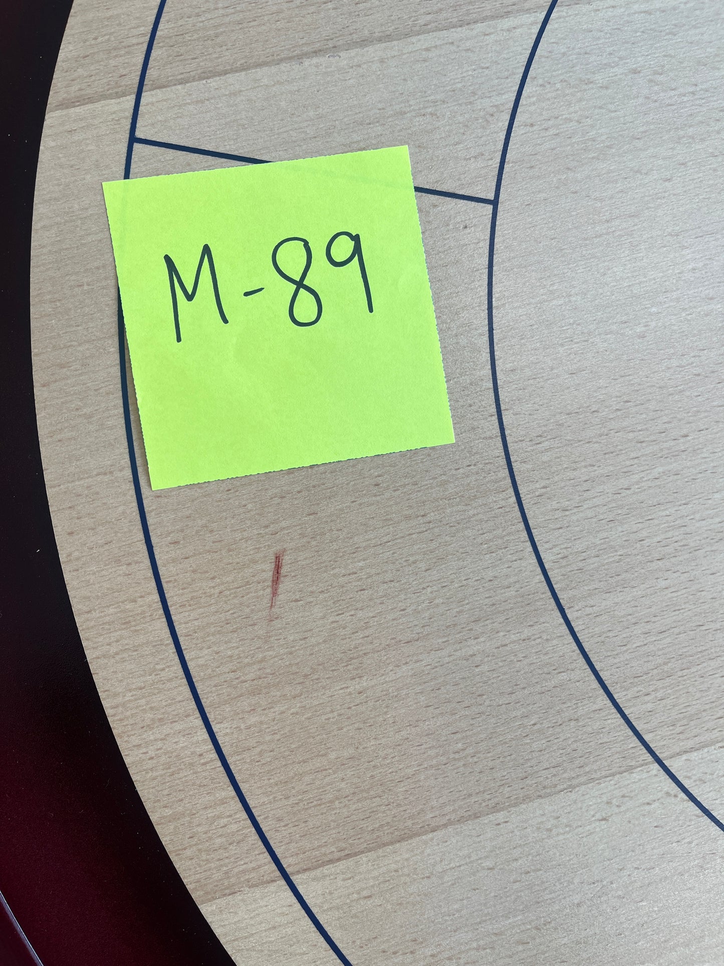 IMPERFECT/RETURNED: Beech Tournament Edition Crokinole Board + Black Carrying Case - MDG-8315-A M89