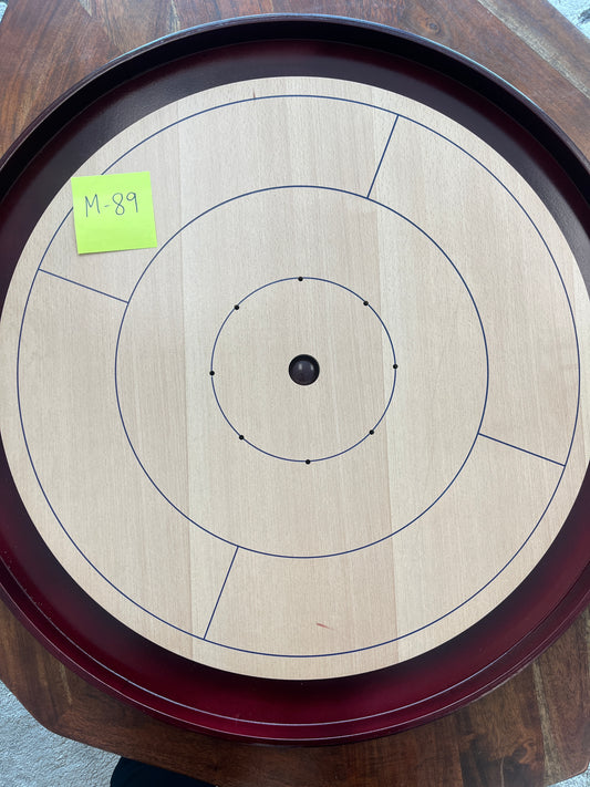 IMPERFECT/RETURNED: Beech Tournament Edition Crokinole Board + Black Carrying Case - MDG-8315-A M89