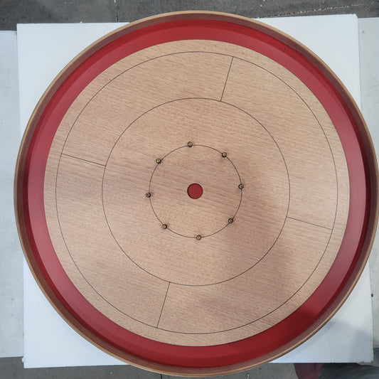 IMPERFECT/RETURNED: Mahogany ELITE Edition Crokinole Board (2025) Red Ditch MDG-8322-M9-Imperfect