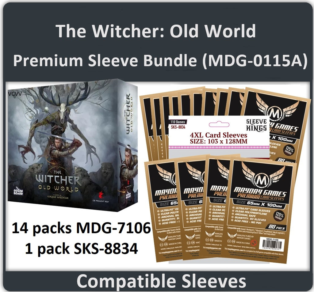 "The Witcher: Old World" (2023 Kickstarter All-In) Compatible Card Sleeve Bundle