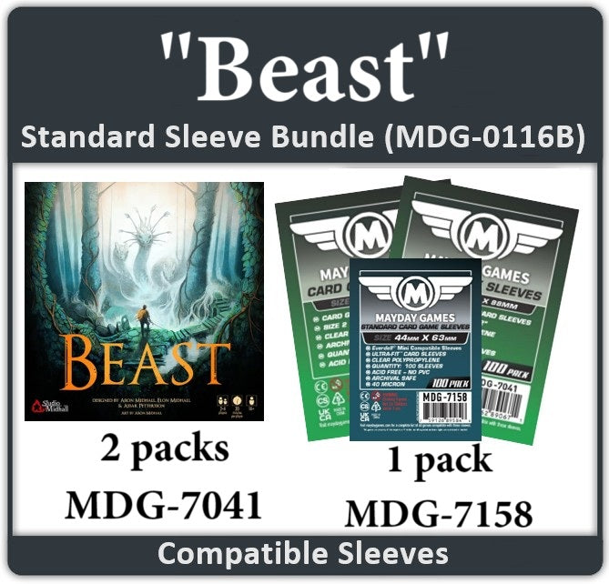 Beast" Compatible Card Sleeve Bundle Mayday Games Beast" Compatible Card Sleeve Bundle Mayday Games