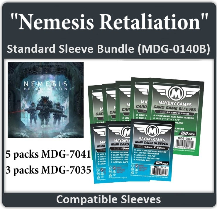 "Nemesis Retaliation" All In Gamefound Compatible Sleeve Bundle