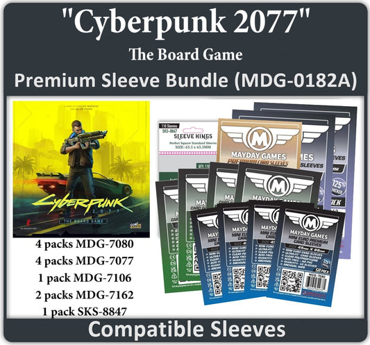 "Cyberpunk 2077- The Board Game" Compatible Card Sleeve Bundle