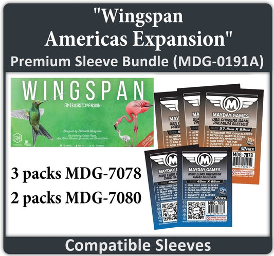 "Wingspan Americas Expansion" Compatible Card Sleeve Bundle