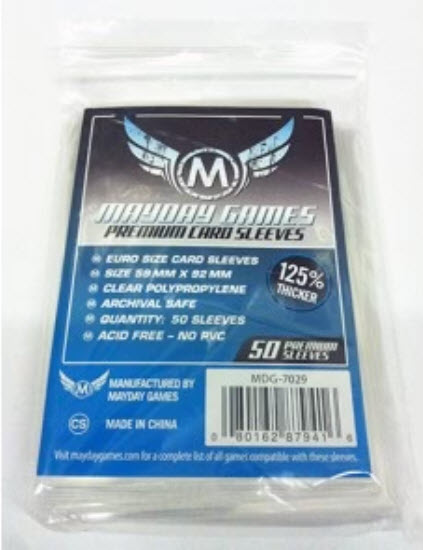 Euro Card Sleeves (59x92mm) - Mayday Games Euro Card Sleeves (59x92mm) - Mayday Games