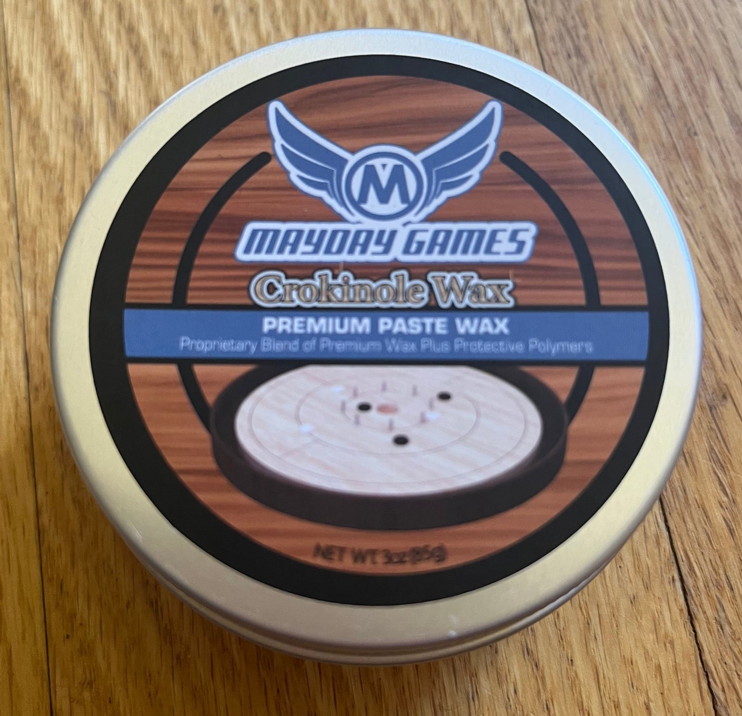 Mayday Games Crokinole Wax (3-ounce tin)