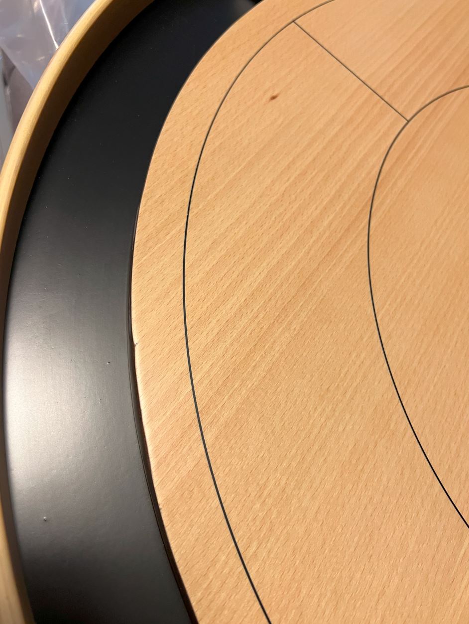 IMPERFECT/RETURNED: Beech ELITE Edition Crokinole Board (2025) Black Ditch + Bag IN STOCK!  #0173
