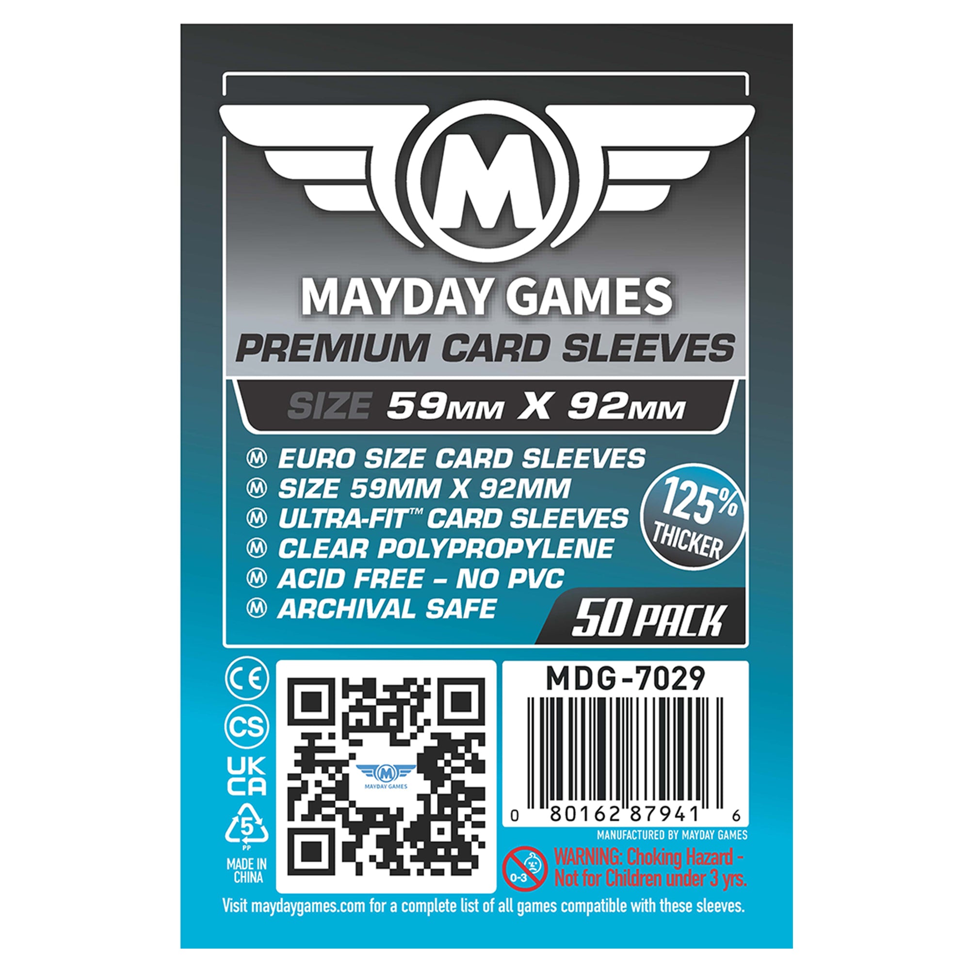 Euro Card Sleeves (59x92mm) - Mayday Games