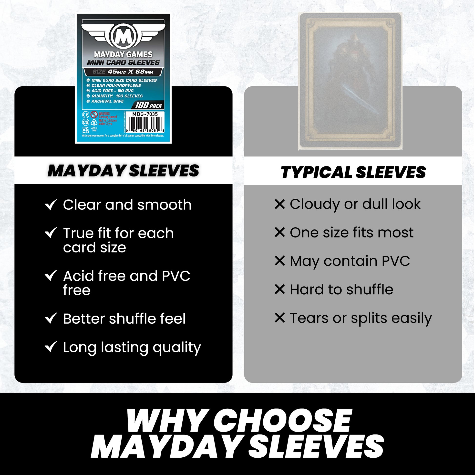 45 x 68 card sleeves Mini Euro (45x68mm) Standard 7035 or Premium 7080 – Mayday Games Before the Wind Best token commanders for Choose Condition:Moderately Played Foil best gift
