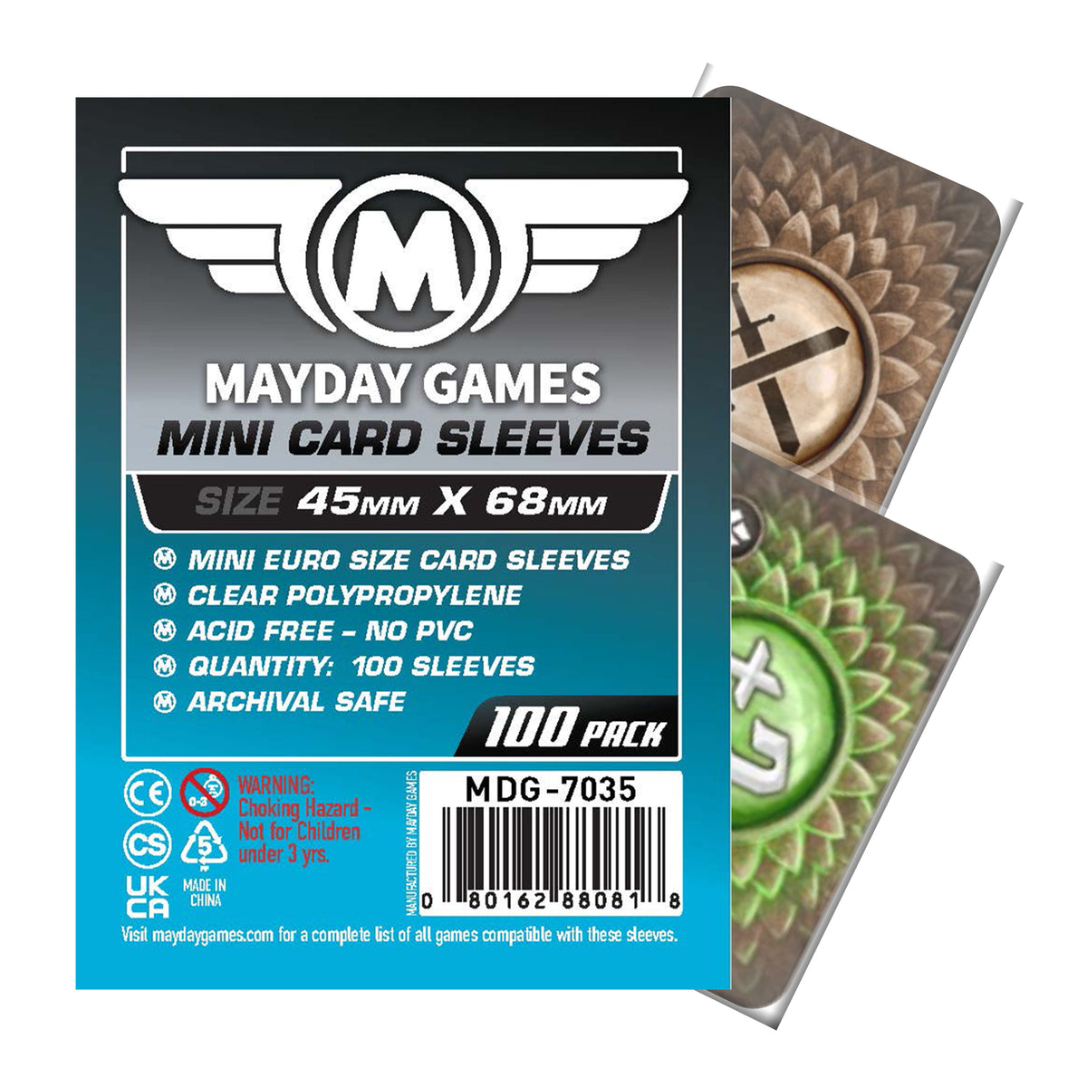 Mini Euro Card Sleeves (45x68mm) Standard 7035 or Premium 7080