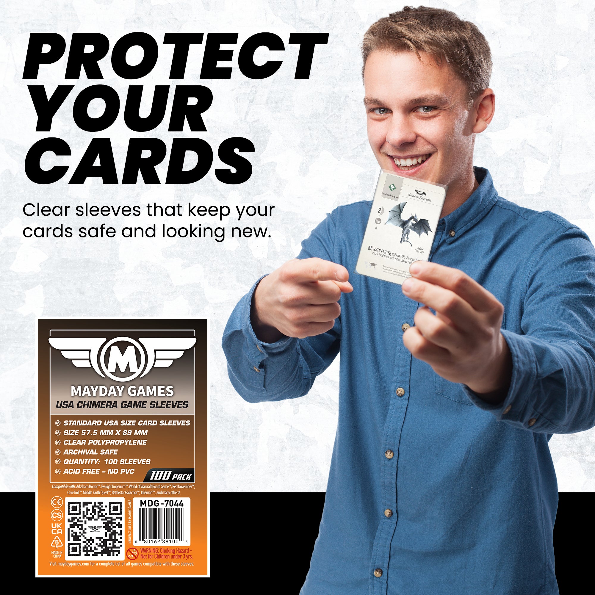 Standard USA Chimera Card Sleeves (57.5x89mm) - Mayday Games